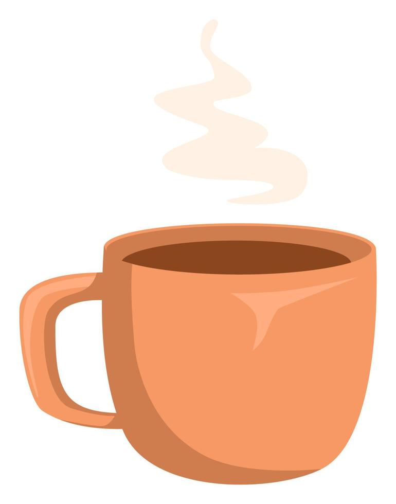 kopje koffie met rook geïsoleerd. koffiekopje vectorillustratie vector