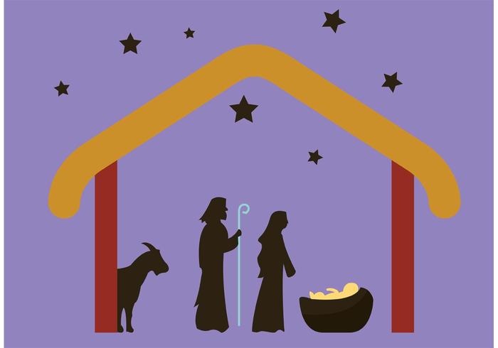 Manger scene / nativity scene vector