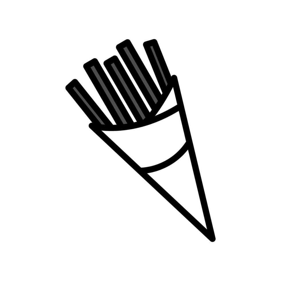 illustratie vectorafbeelding van friet frans icon vector
