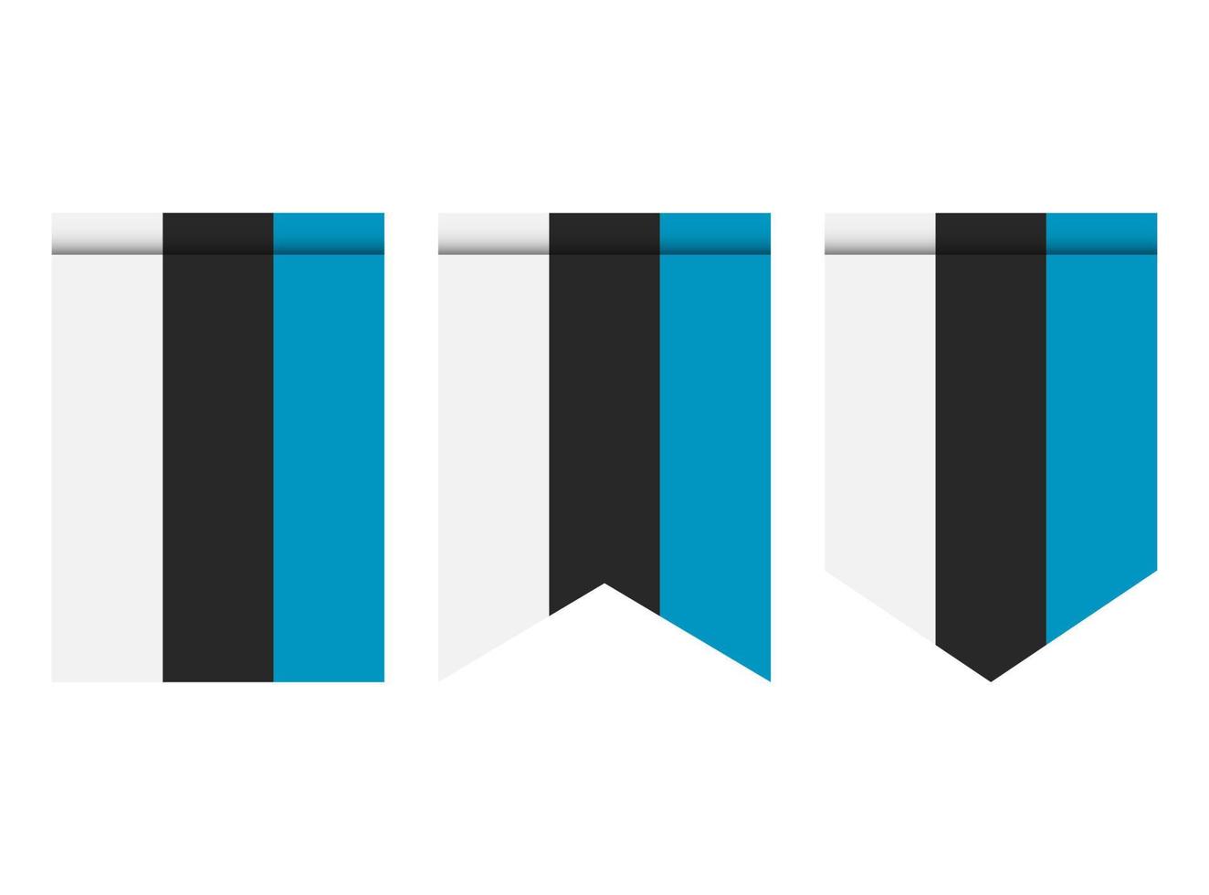Estland vlag of wimpel geïsoleerd op een witte achtergrond. wimpel vlagpictogram. vector