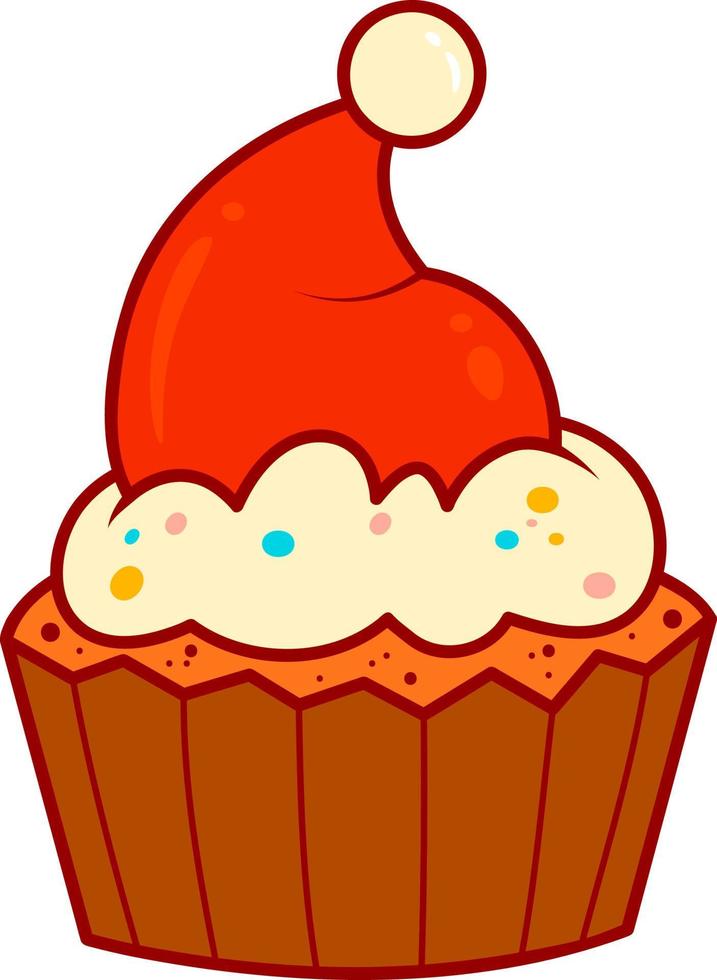 kerst tekenfilms illustraties. kerst cake clipart vectorillustratie vector