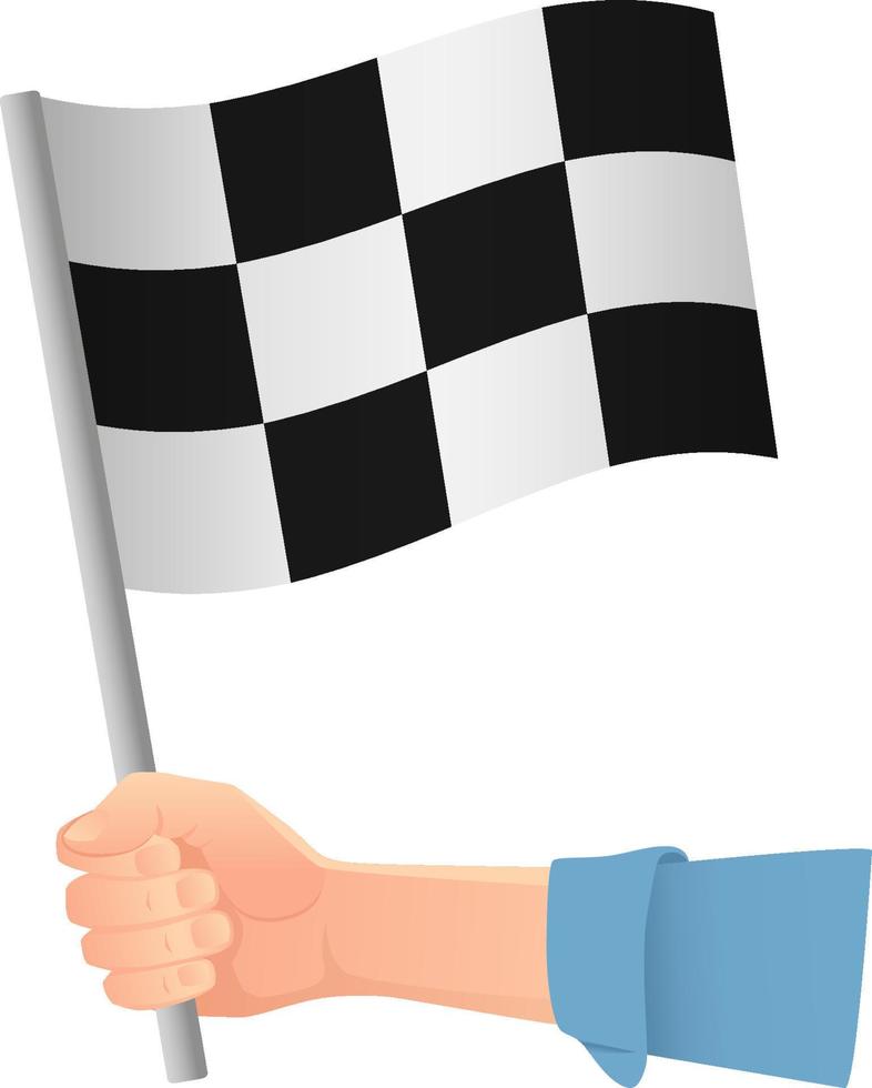 start vlag in de hand vector