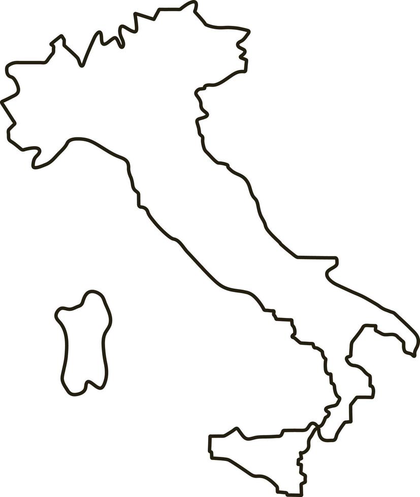 kaart van italië. overzicht kaart vectorillustratie vector