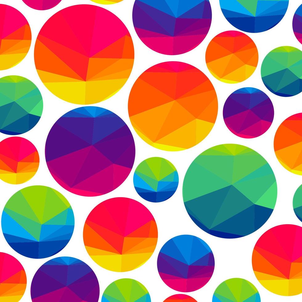 abstracte kleurrijke driehoek cirkels op een lichte achtergrond. vector