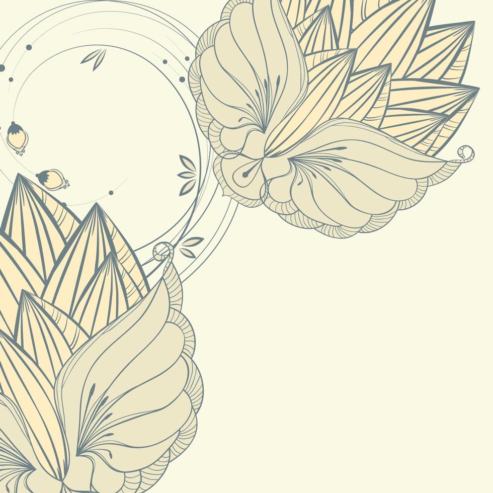 vintage illustratie van flora ornament vector