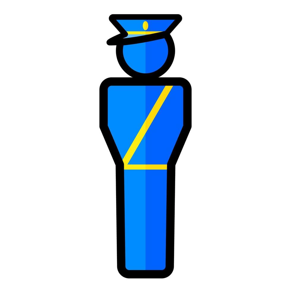 bewaker lijn pictogram geïsoleerd op een witte achtergrond. vector