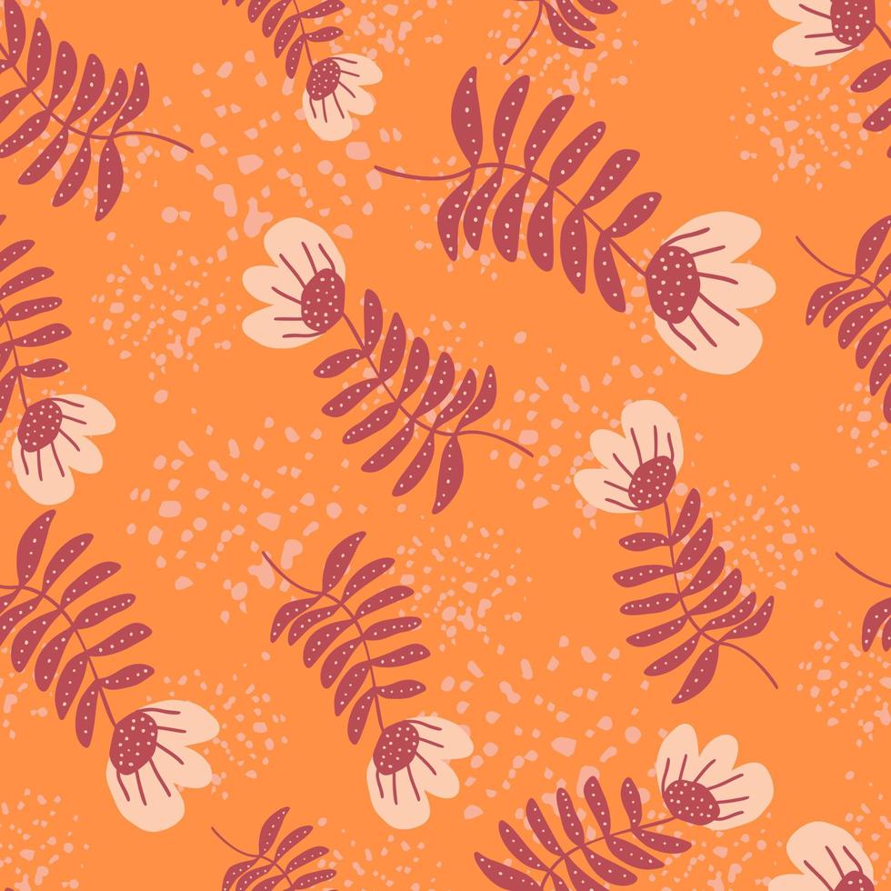 gestileerde folk naadloze bloemenpatroon. hand getekende elegante botanische illustratie. vector