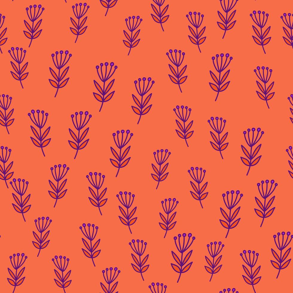 eenvoudig bosbes naadloos patroon. met de hand getekend schattig bloemenbehang. vector