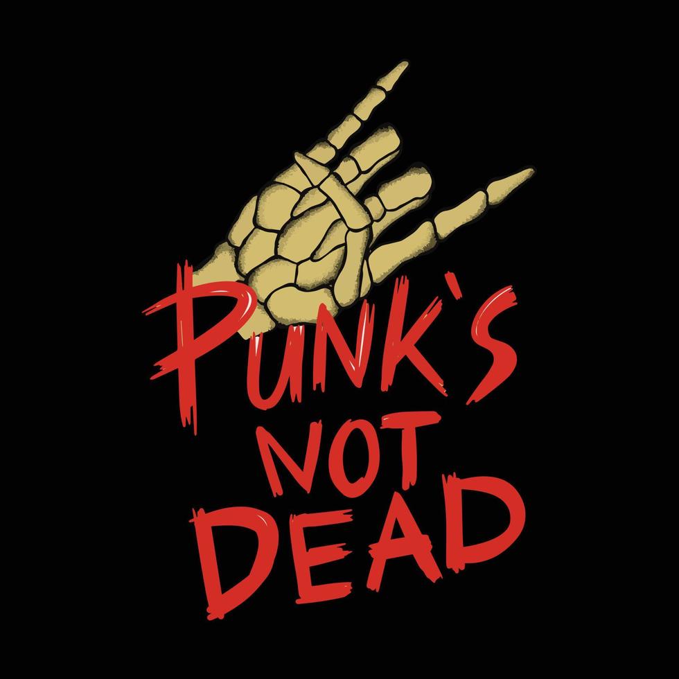 punks niet dood doodle illustratie voor sticker tattoo poster tshirt ontwerp etc vector