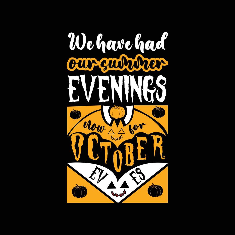 happy halloween, halloween typogtraphy vector voor t-shirt print achtergrond poster