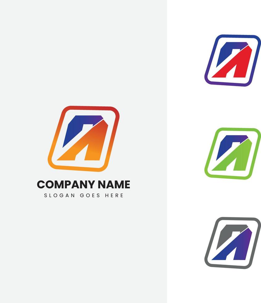 abstracte letter een logotype, uniek modern creatief een letterlogo-ontwerp, een letterlogo-bedrijf vector