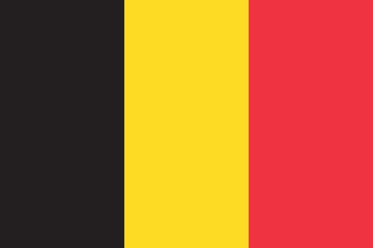 vlakke afbeelding van de vlag van belgië vector