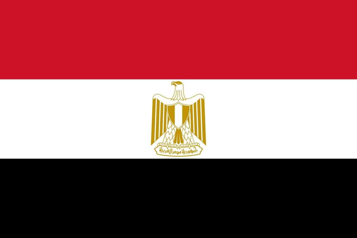 vlakke afbeelding van de vlag van egypte vector