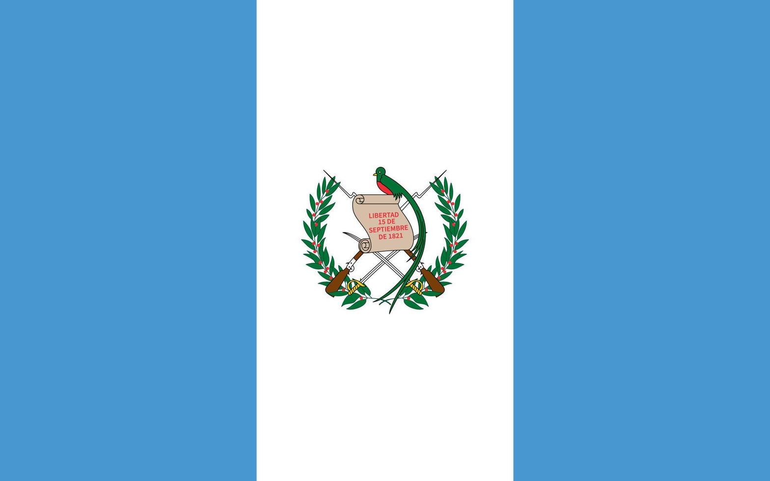 vlakke afbeelding van de vlag van Guatemala vector