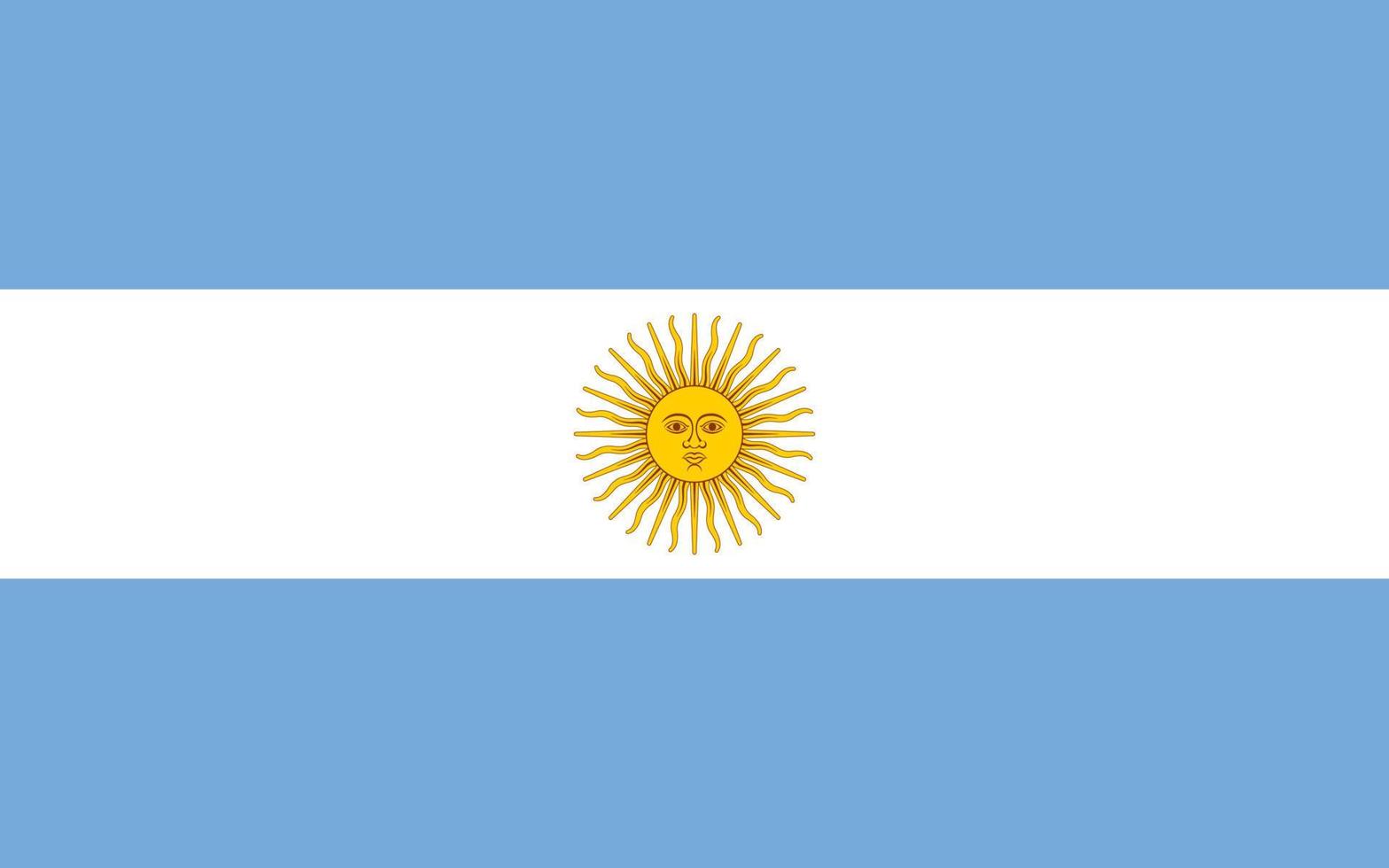 vlakke afbeelding van de vlag van Argentinië vector