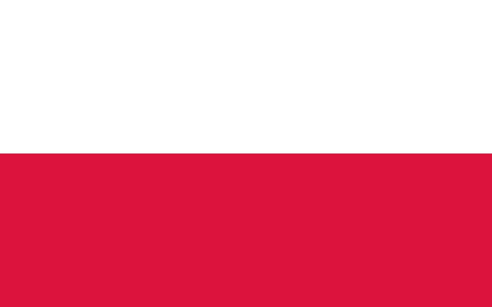 vlakke afbeelding van de vlag van Polen vector