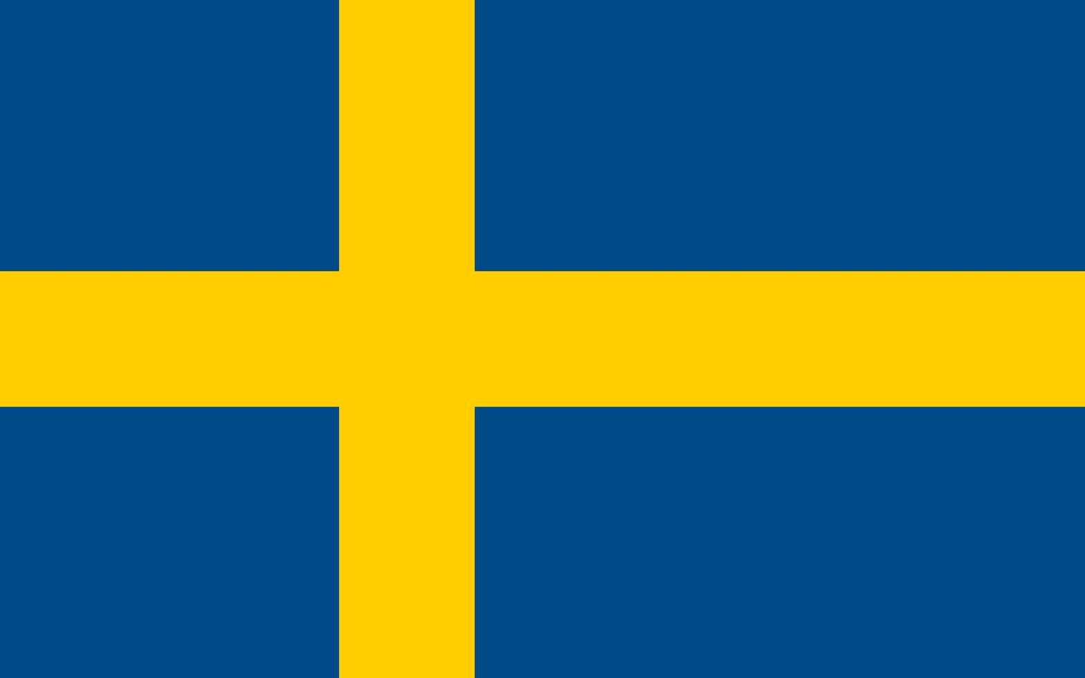 vlakke afbeelding van de vlag van zweden vector