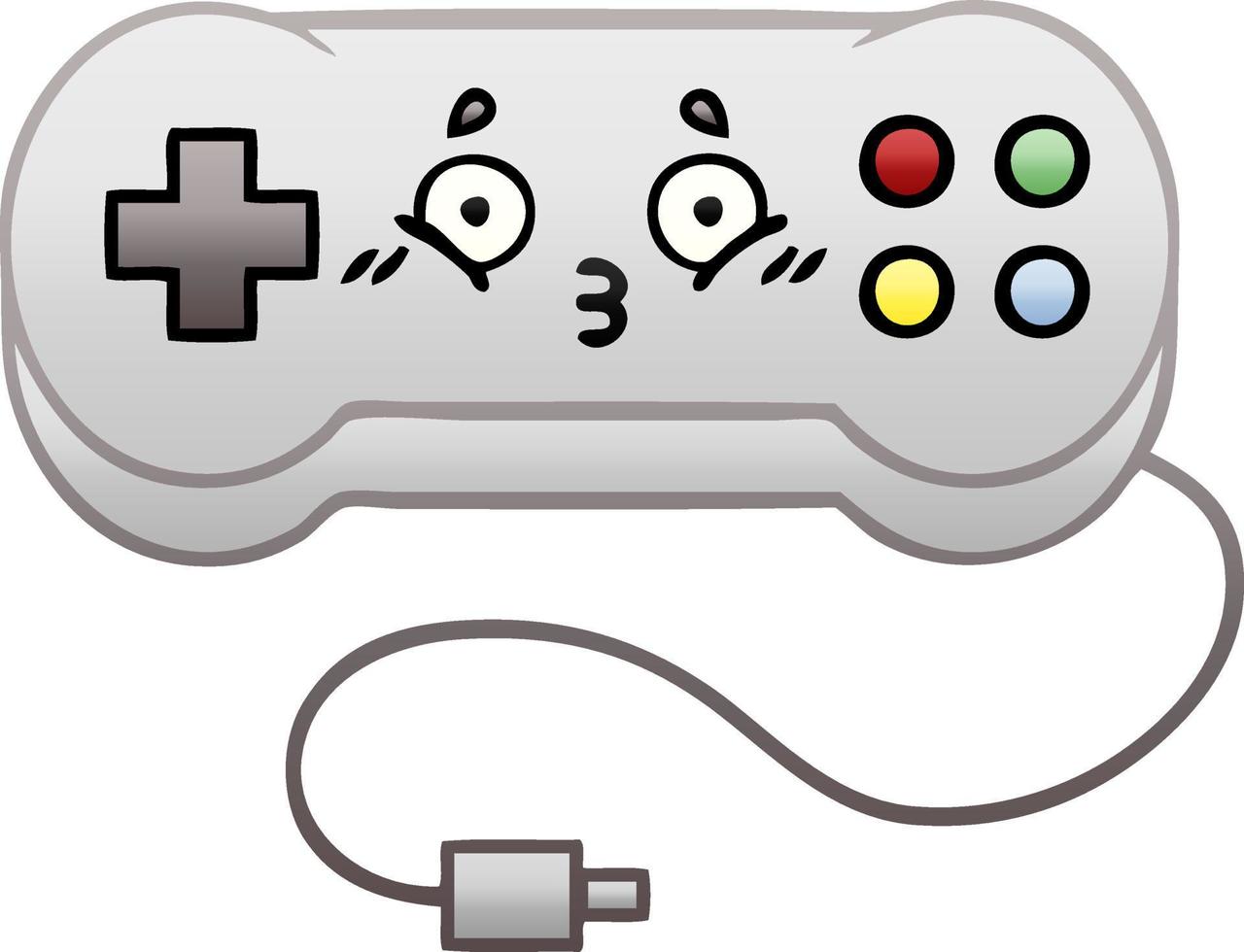 gradiënt gearceerde cartoon gamecontroller vector