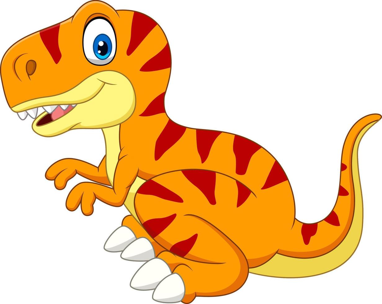 cartoon tyrannosaurus geïsoleerd op een witte achtergrond vector