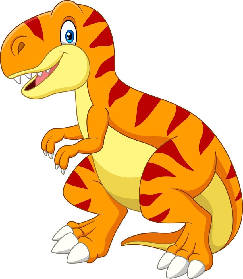 cartoon tyrannosaurus geïsoleerd op een witte achtergrond vector