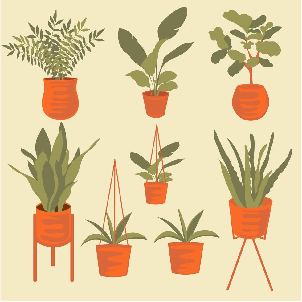 esthetische plant op pot vector