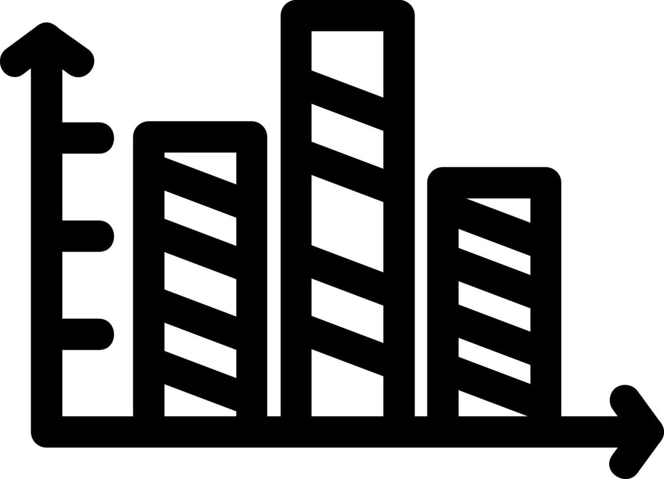 gestreepte balken lijn icoon vector