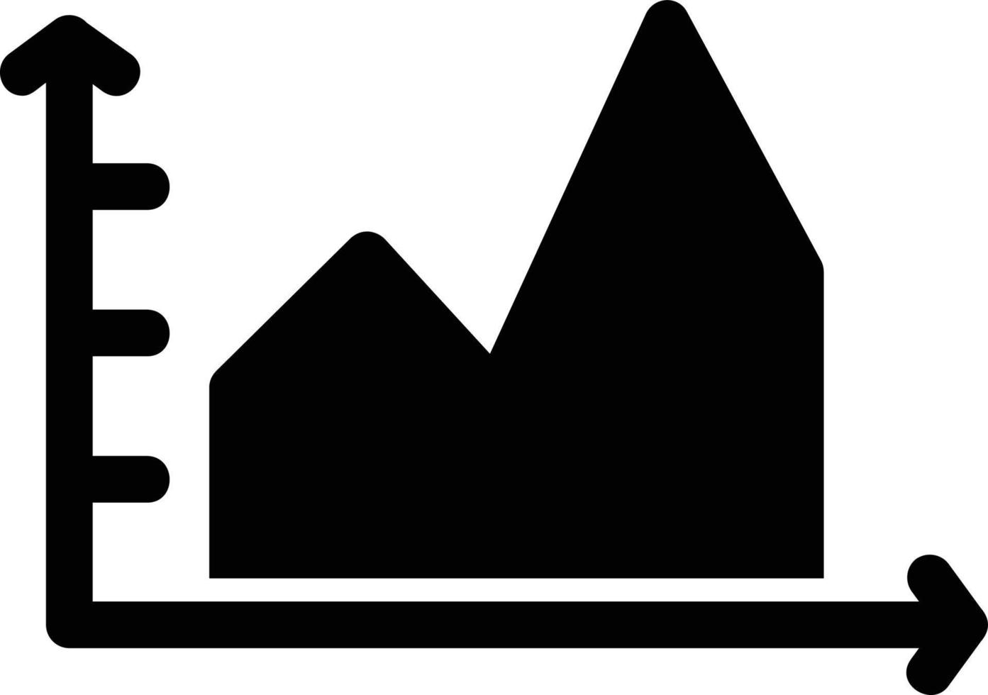 gevulde grafiek glyph-pictogram vector