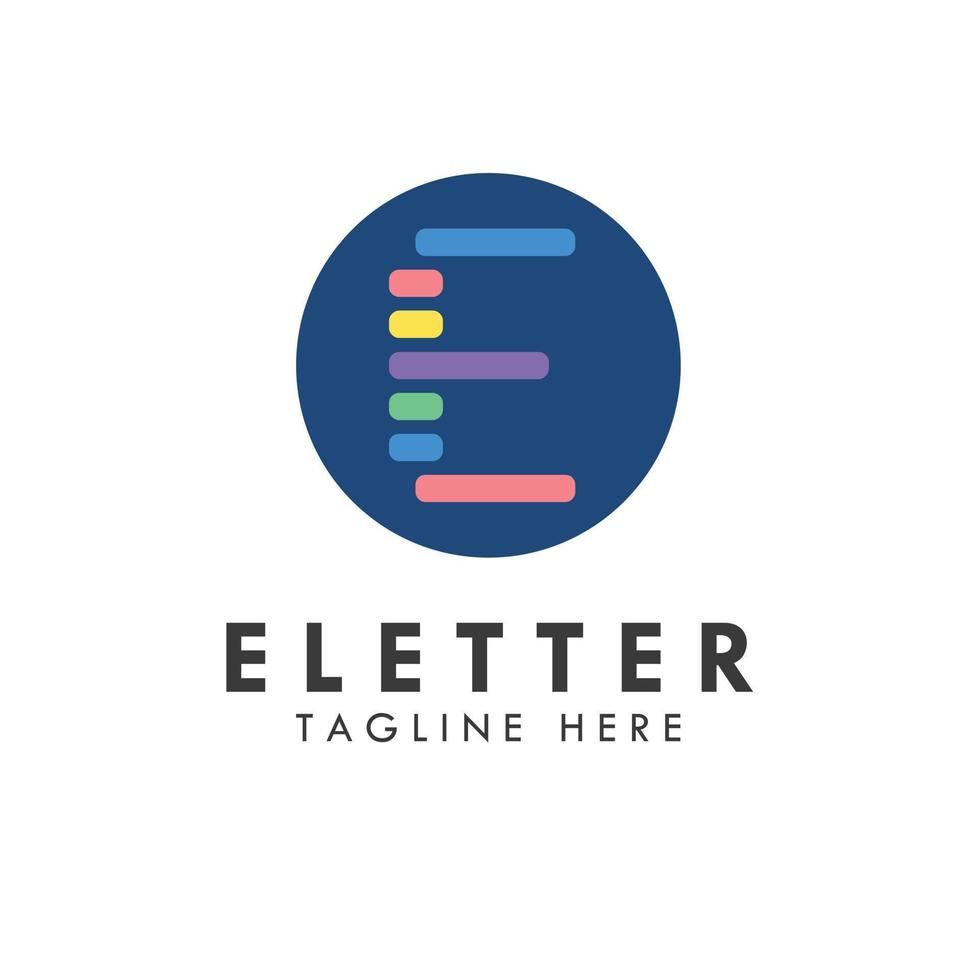 alfabet e letter logo en pictogram ontwerp vector