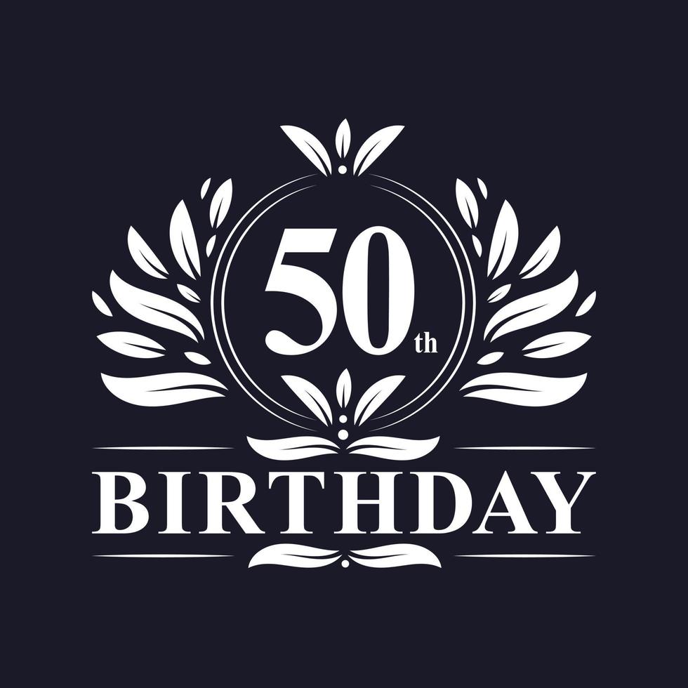 50 jaar verjaardagslogo, 50e verjaardag. vector