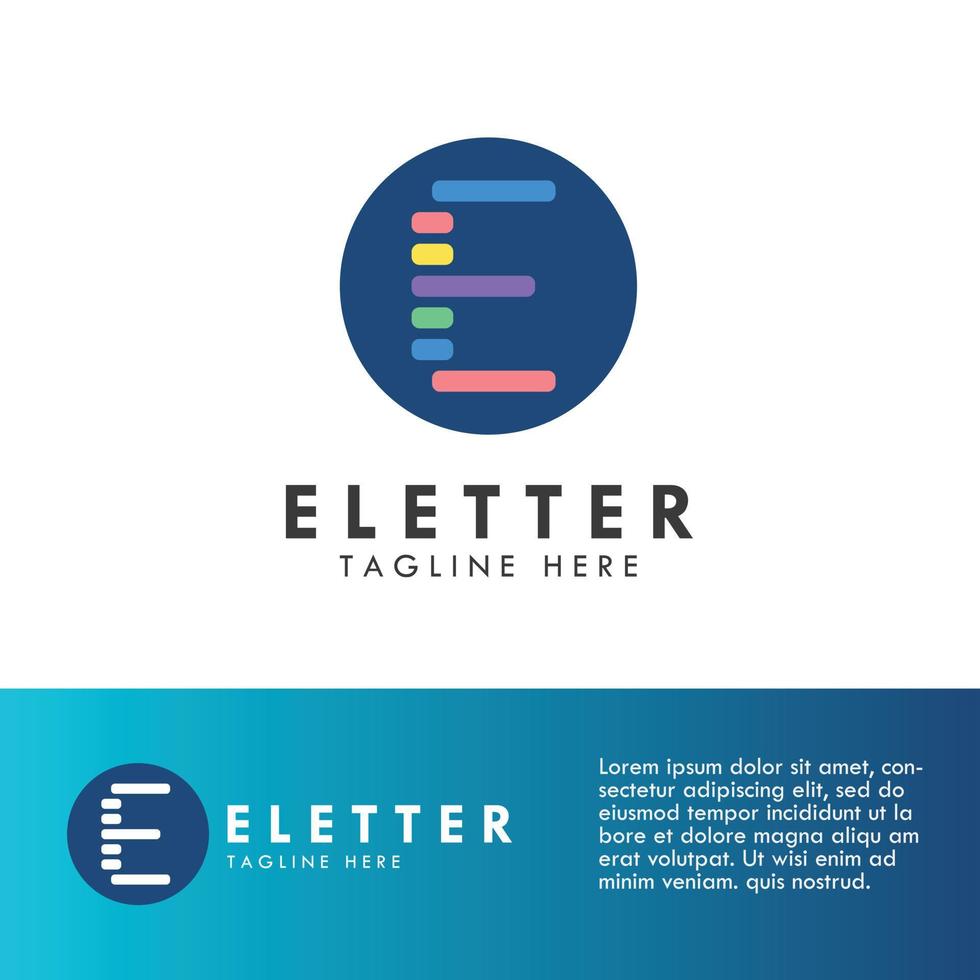 alfabet e letter logo en pictogram ontwerp vector