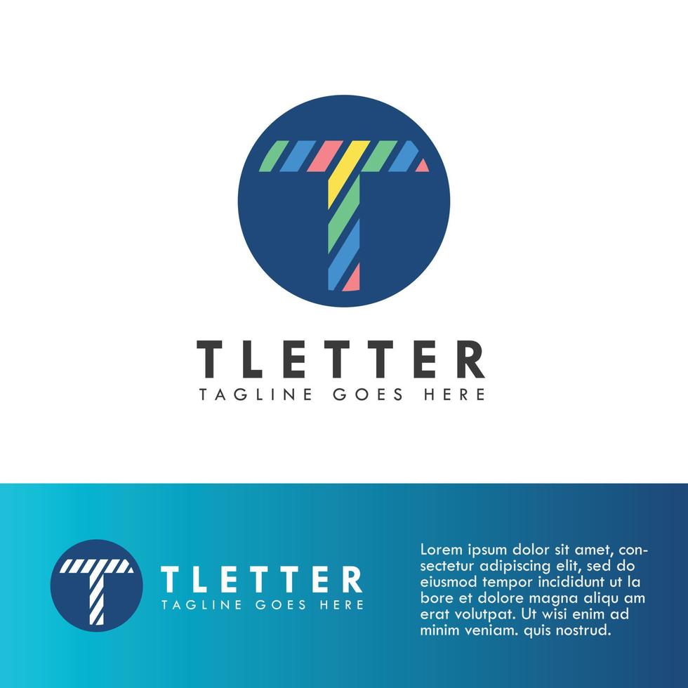 alfabet t letter logo en pictogram ontwerp vector