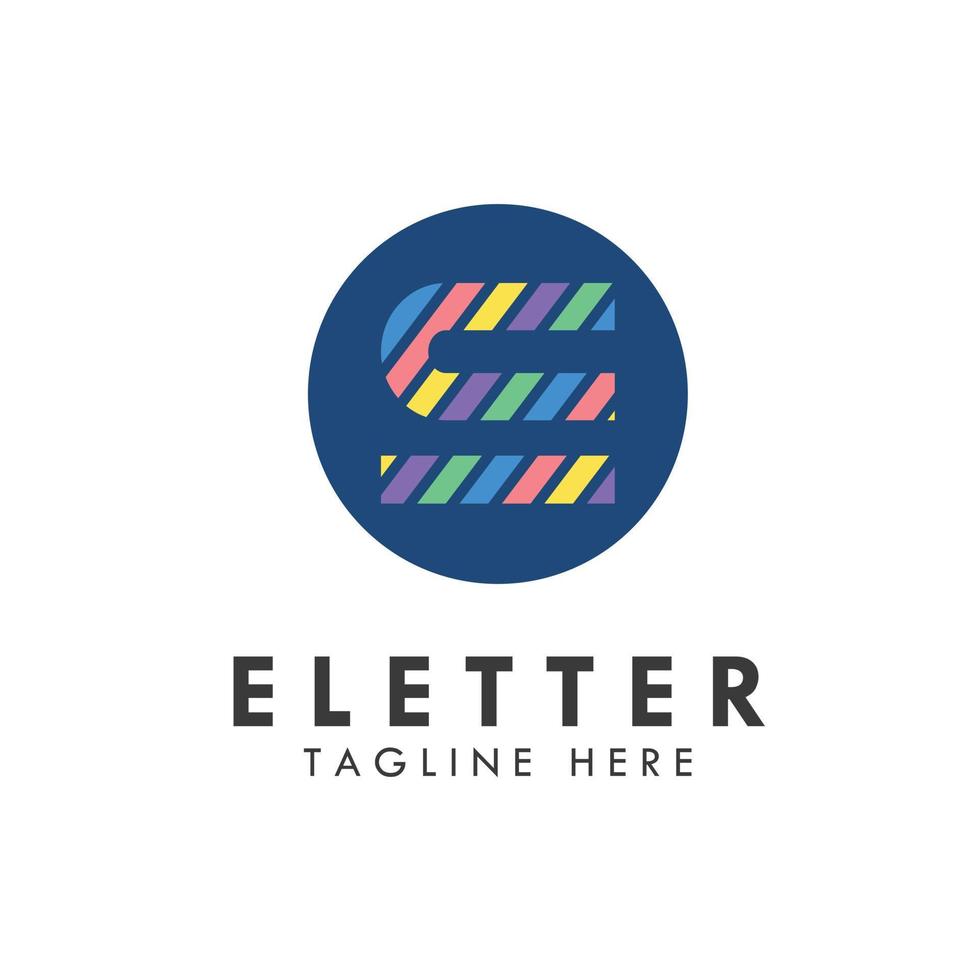 alfabet e letter logo en pictogram ontwerp vector