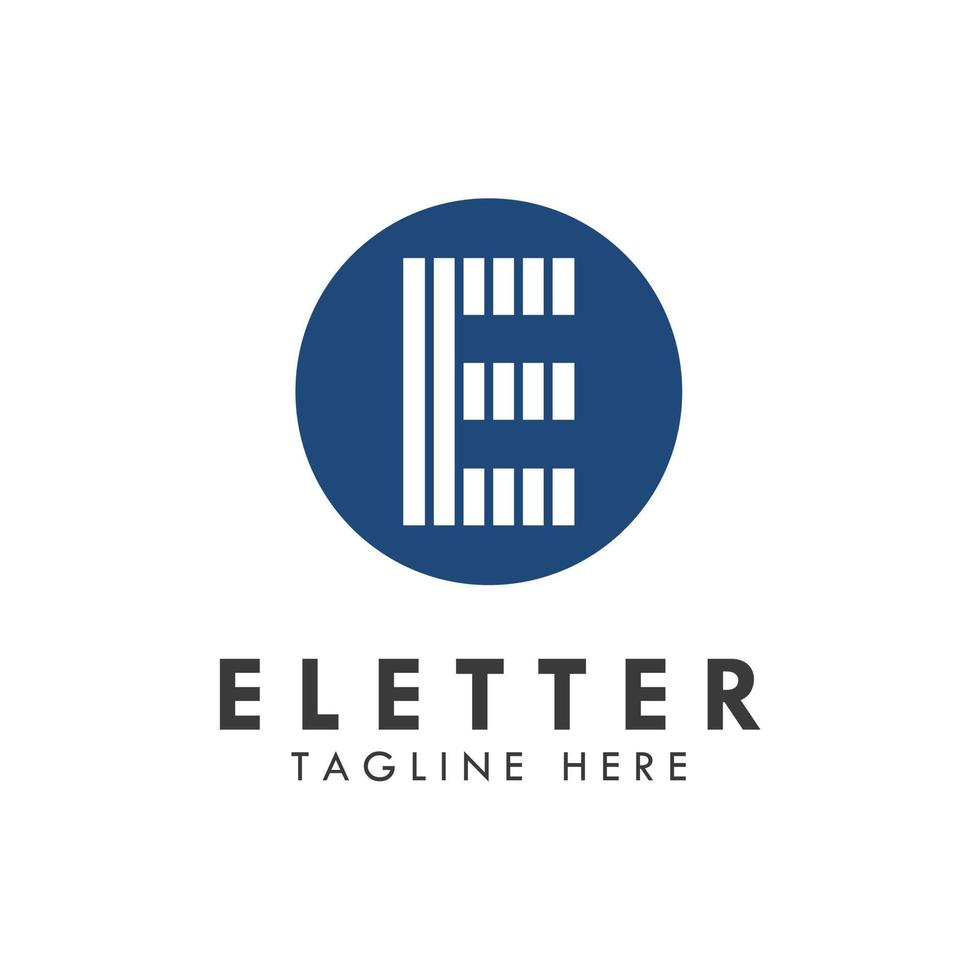 alfabet e letter logo en pictogram ontwerp vector