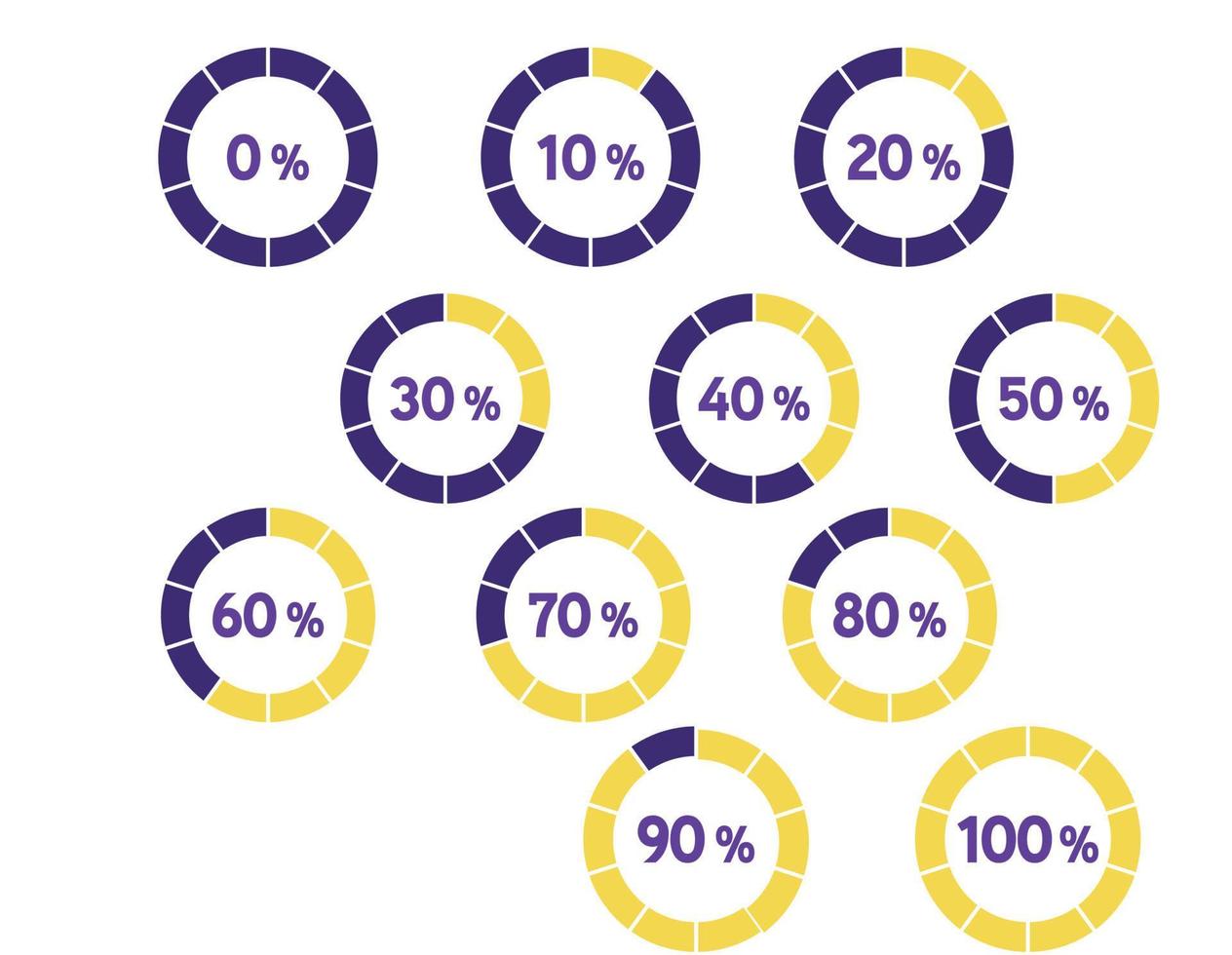 cirkel grafiek grafiek plat ontwerp percentage vector