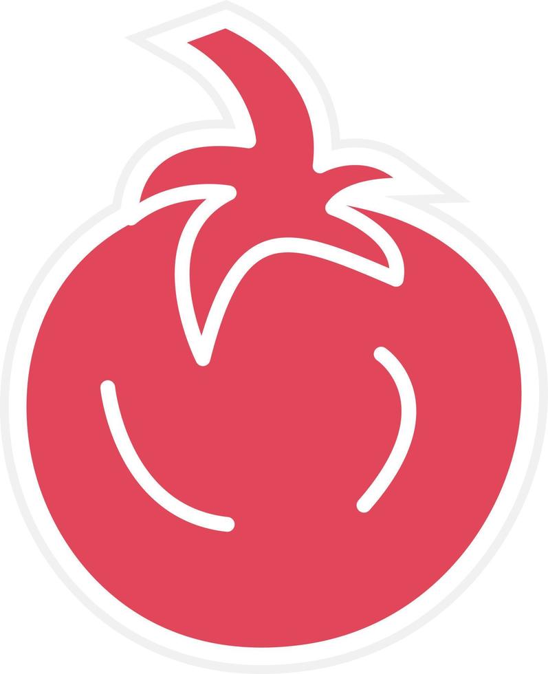 tomaat pictogramstijl vector