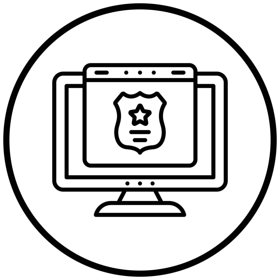 online politie-pictogramstijl vector