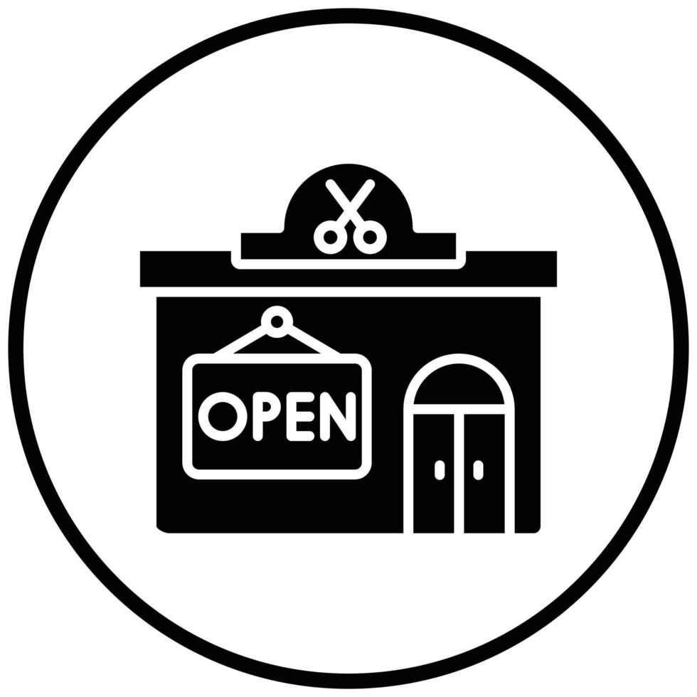 open winkel pictogramstijl vector