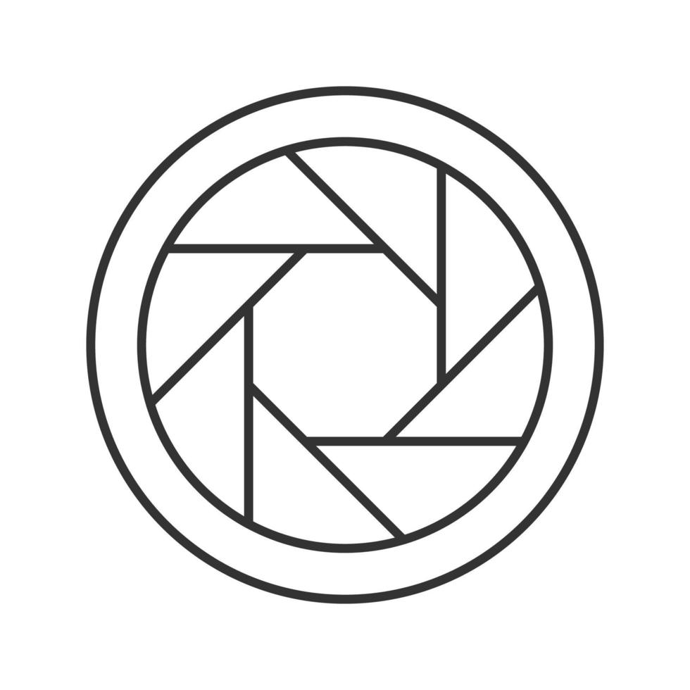diafragma lineaire pictogram. dunne lijn illustratie. Luik. contour symbool. vector geïsoleerde overzichtstekening