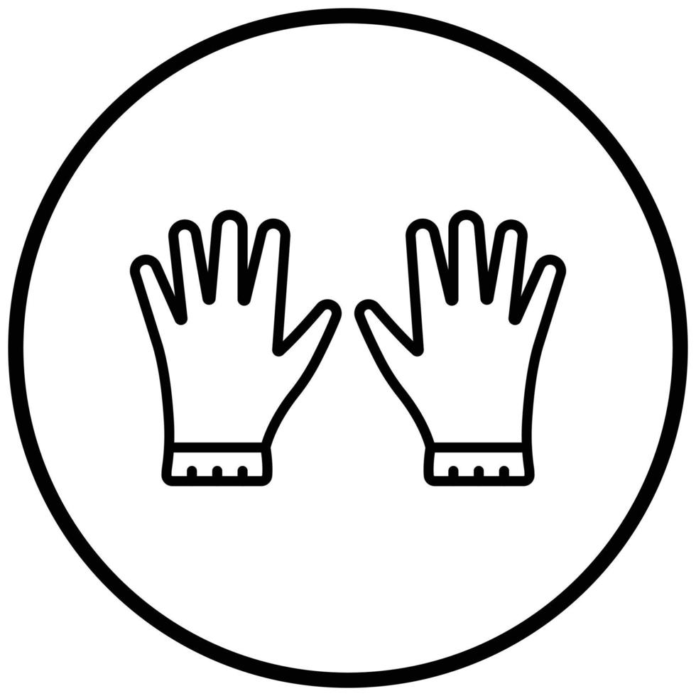 hand handschoenen pictogramstijl vector