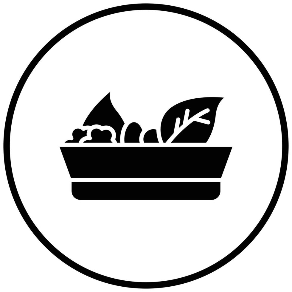 salade pictogramstijl vector