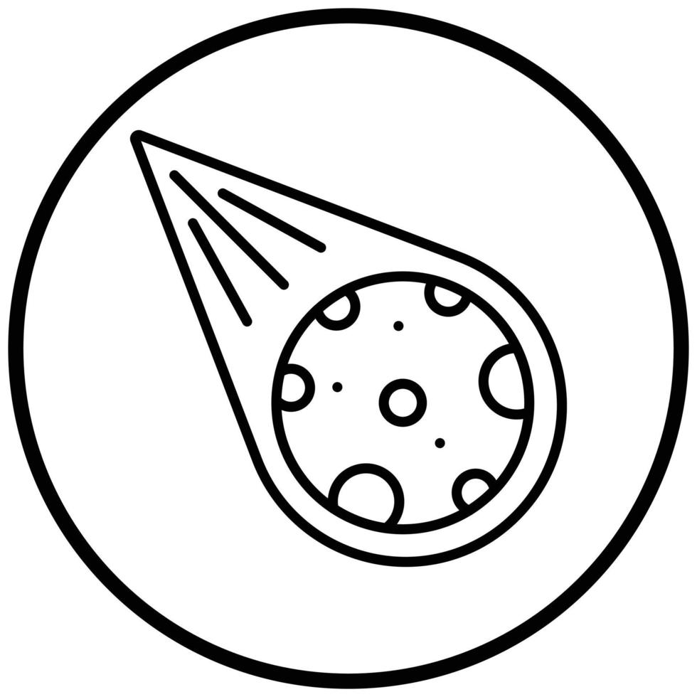komeet pictogramstijl vector