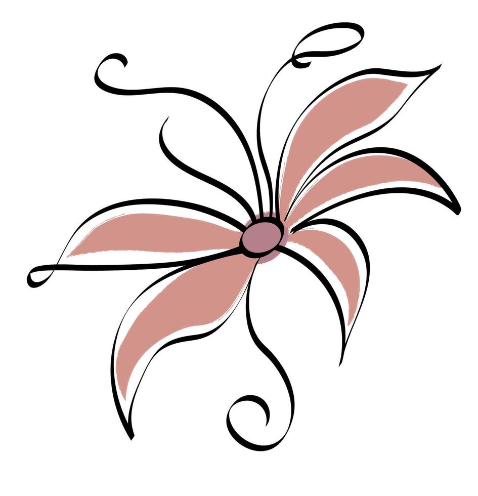 grafische tekening van een bloem voor een logo. vector