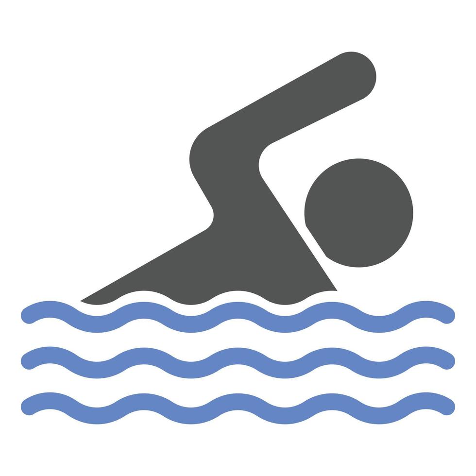 pictogramstijl zwemmen vector