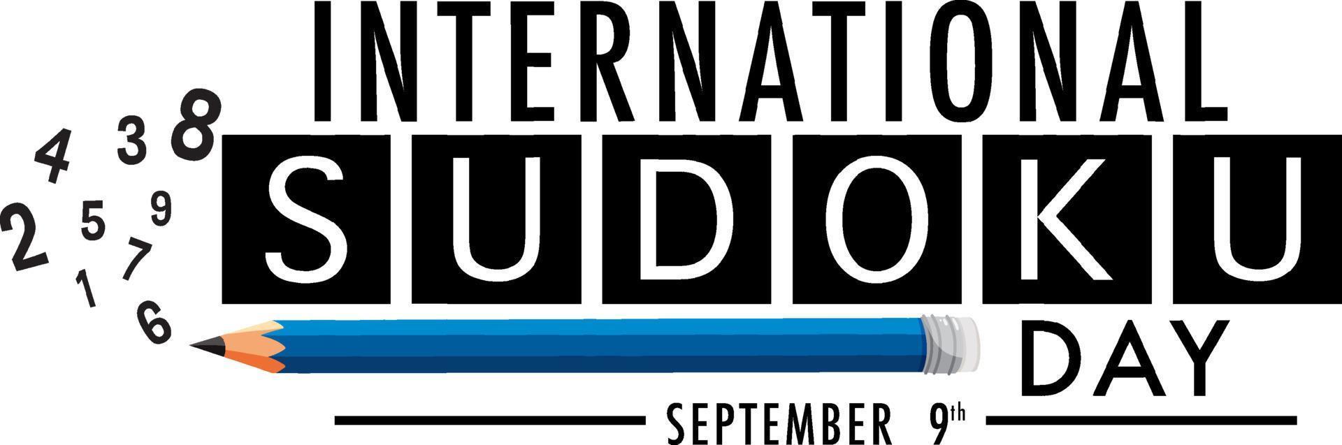 internationale sudoku dag 9 september vector