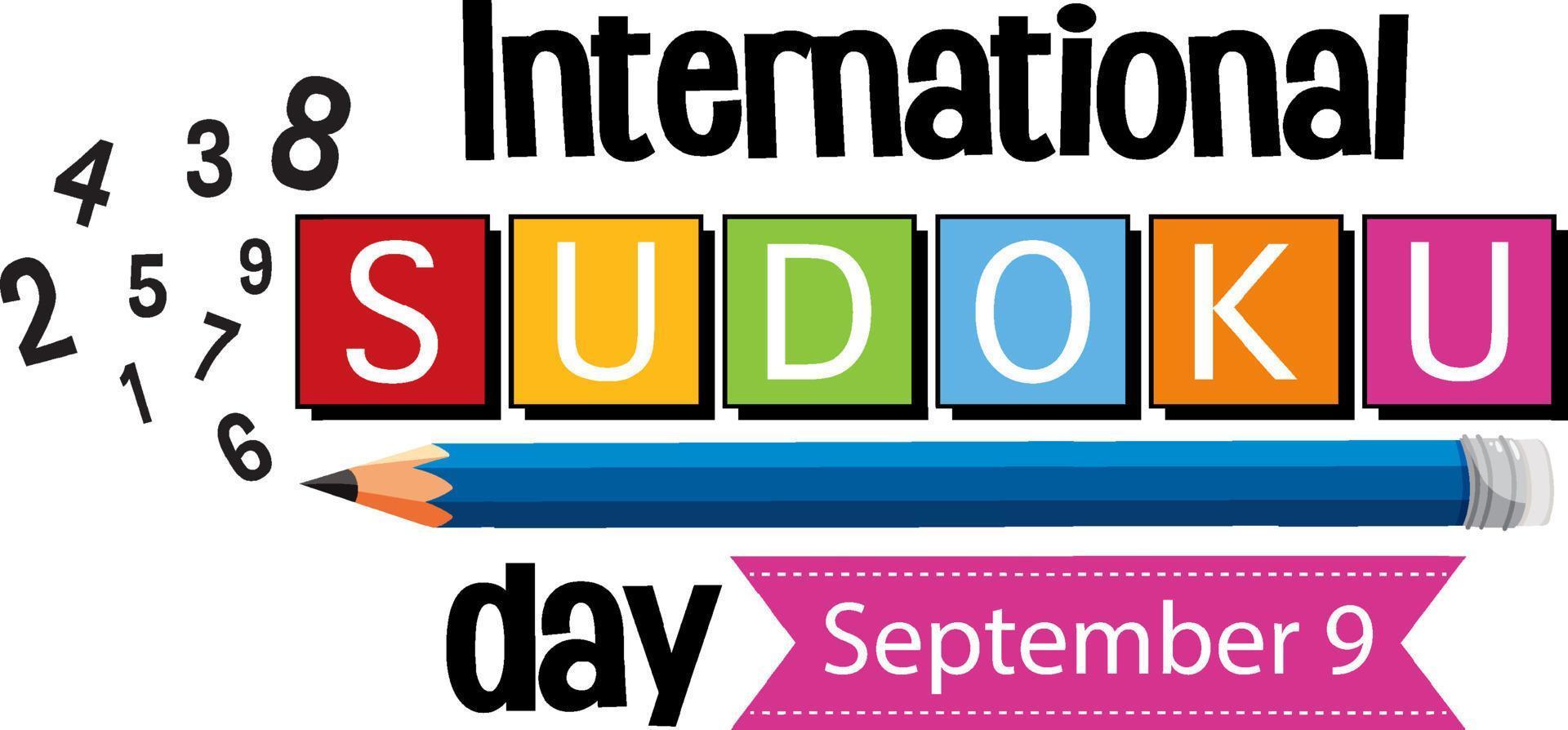 internationale sudoku dag 9 september vector