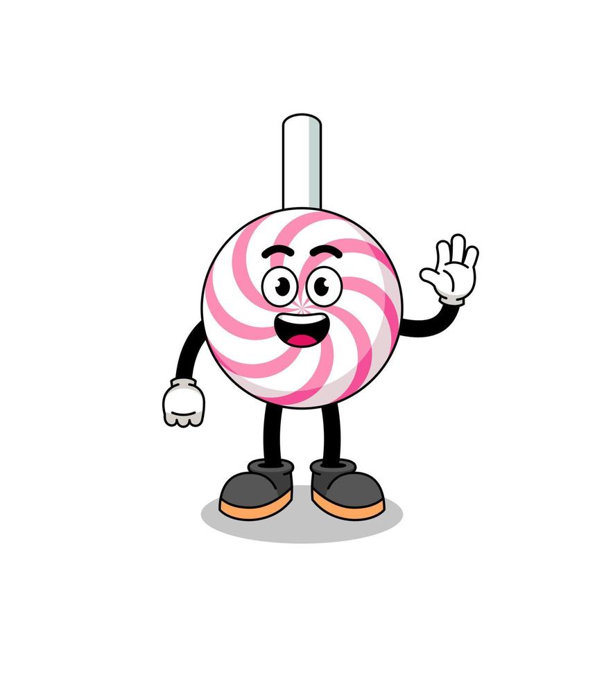 lolly spiraal cartoon doet golf handgebaar vector