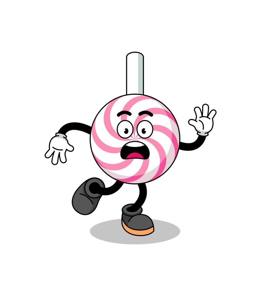 uitglijdende lolly spiraal mascotte illustratie vector