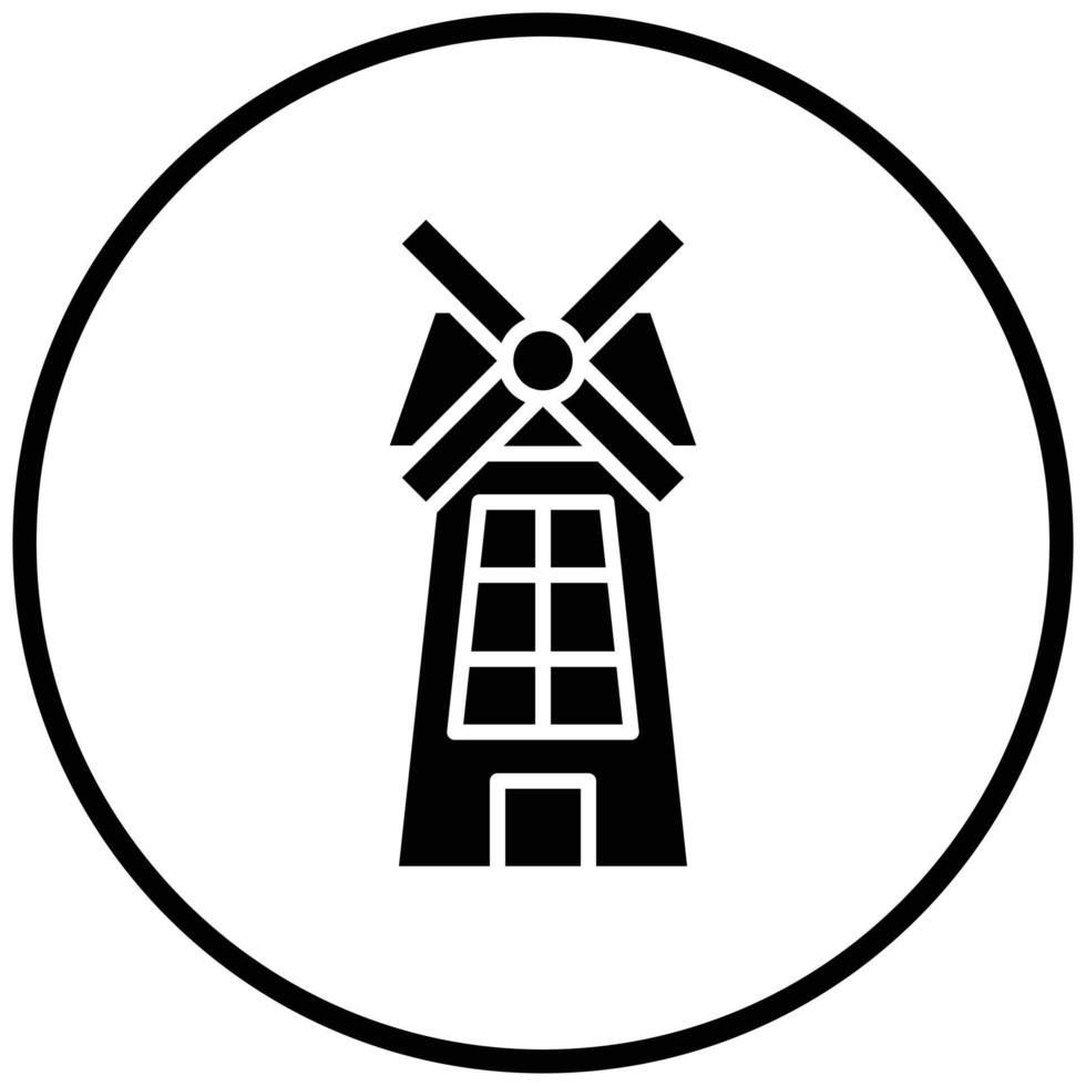 windmolen pictogramstijl vector