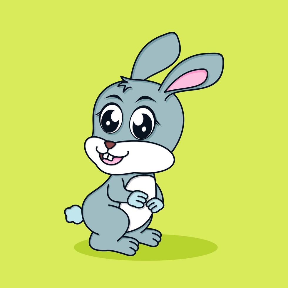 schattige konijntjes cartoon vector. platte cartoonstijl. dier natuur pictogram concept geïsoleerd vector