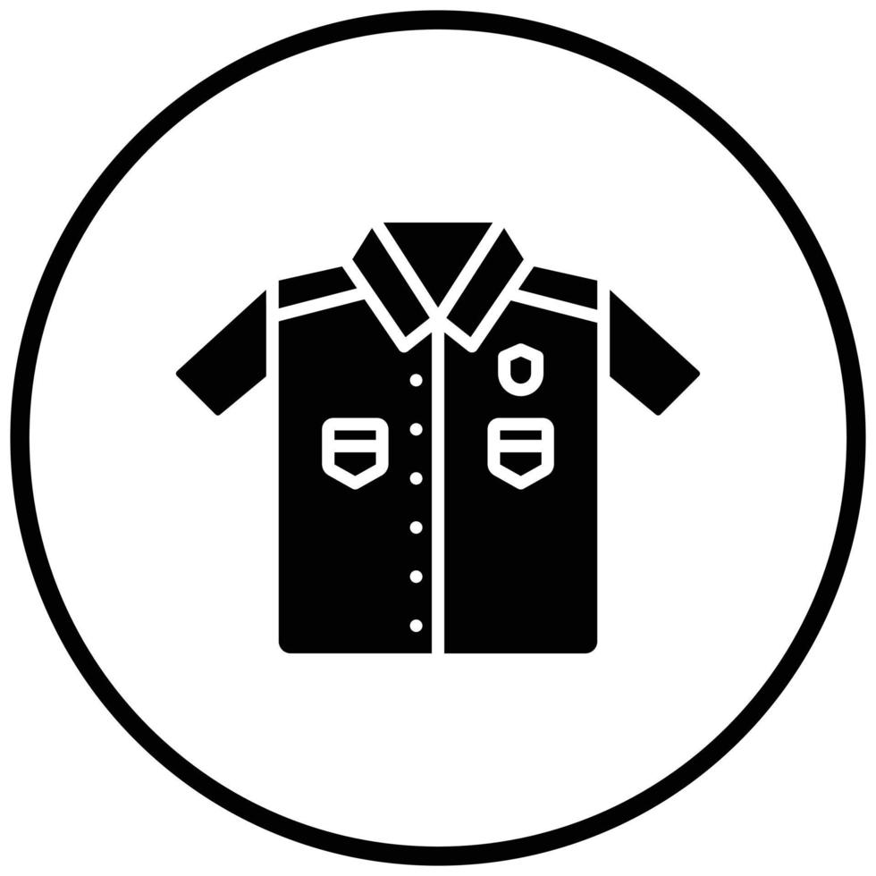 politie-uniform pictogramstijl vector